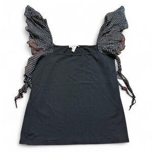 Page Black Tank Top Silk Combo Womens Size Medium